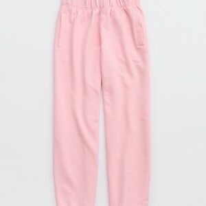aerie Pink Relaxed Jogger Sweatpants